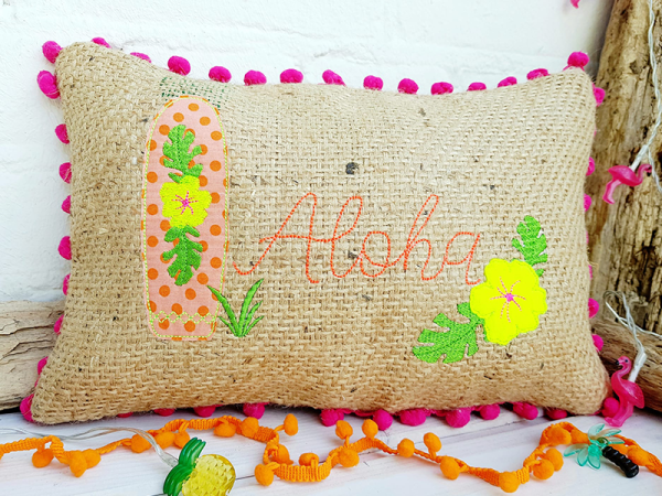 Summer and Beach - doodle Vollstick Stickdatei